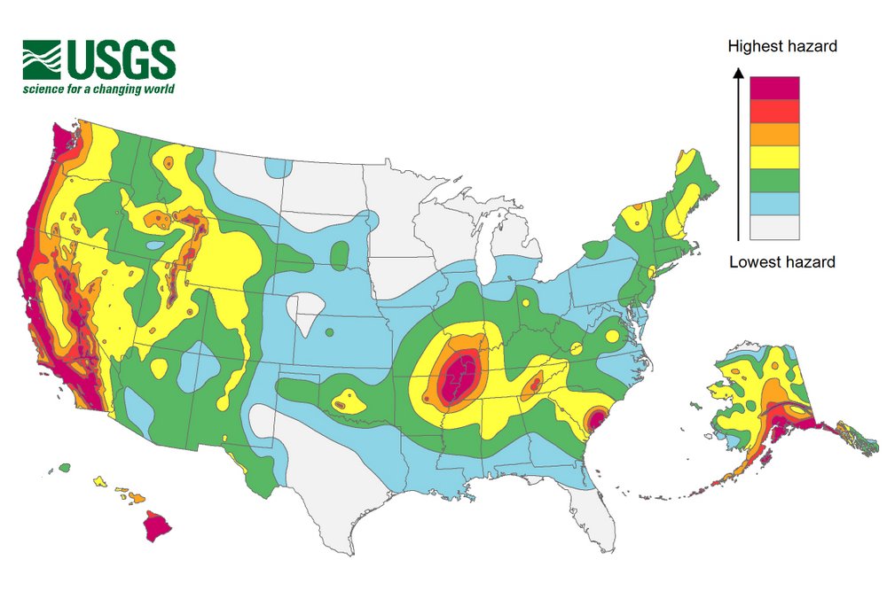 seismic activity map